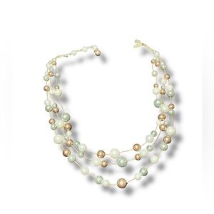 Layered Faux Pearl Necklace